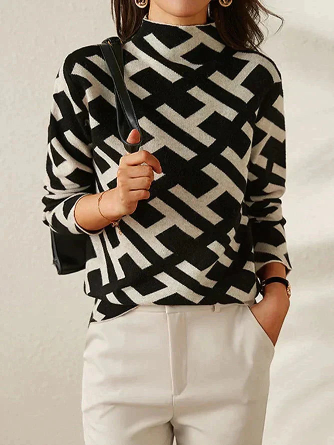MW | Eleganter und Stilvoller Bedruckter Pullover