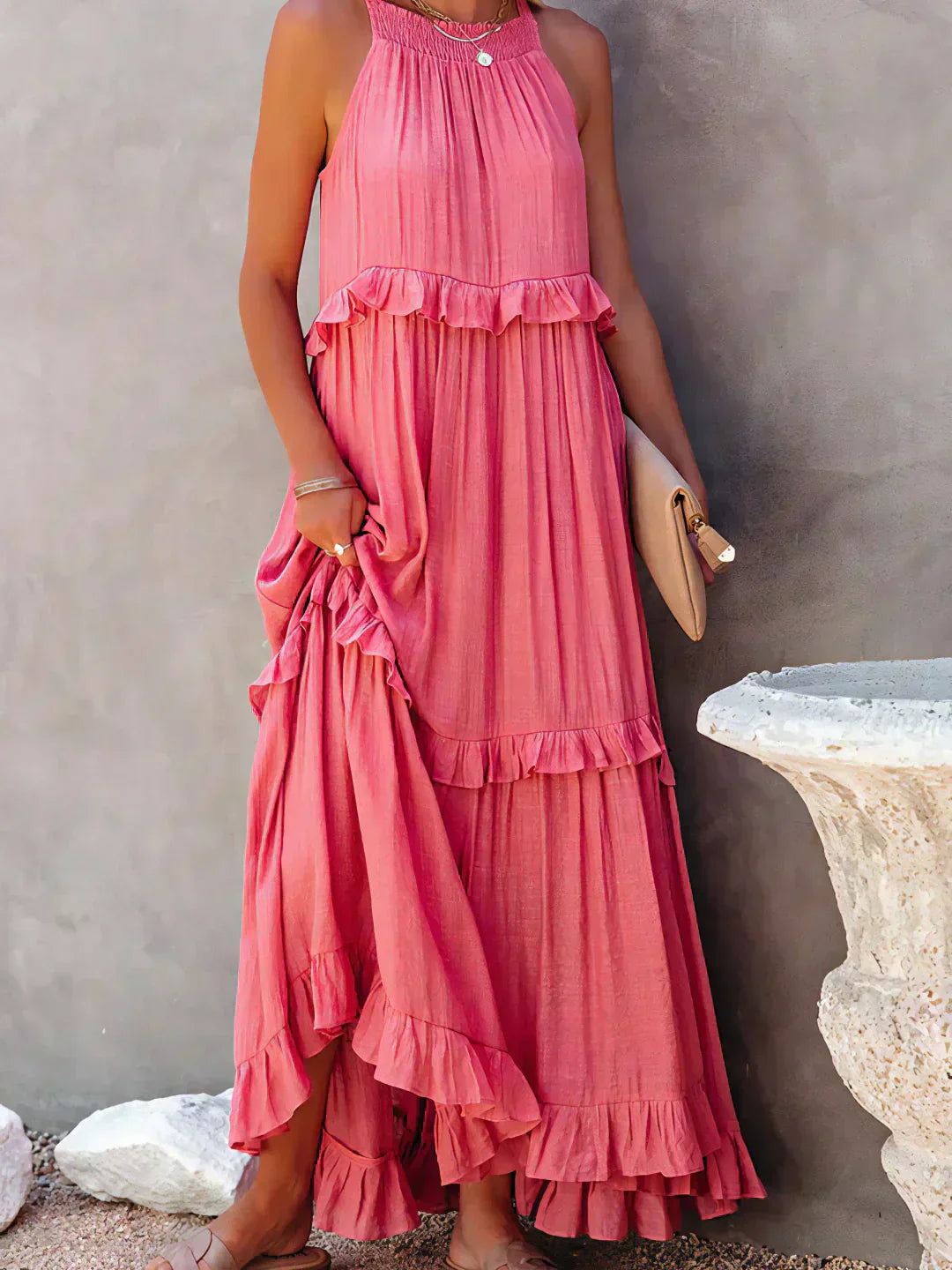 MW | Effortless Ruffle Maxikleid
