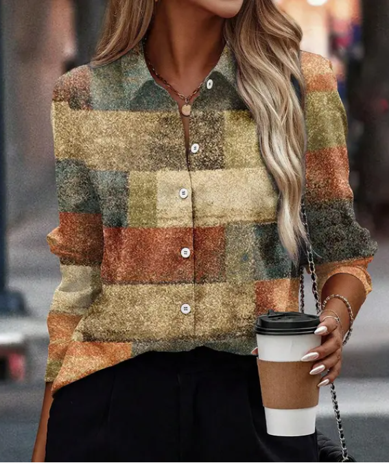 EM | Women's Long Sleeve Button Shirt