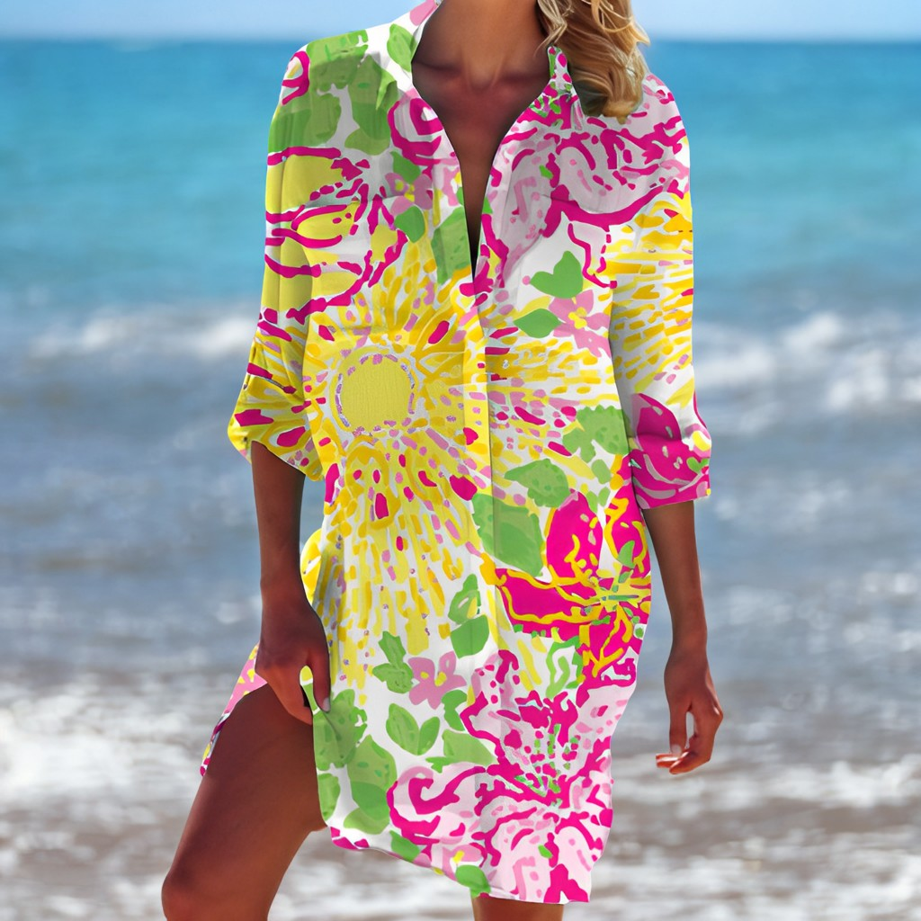 MW | Loose Beach Shirt Kleid für Frauen