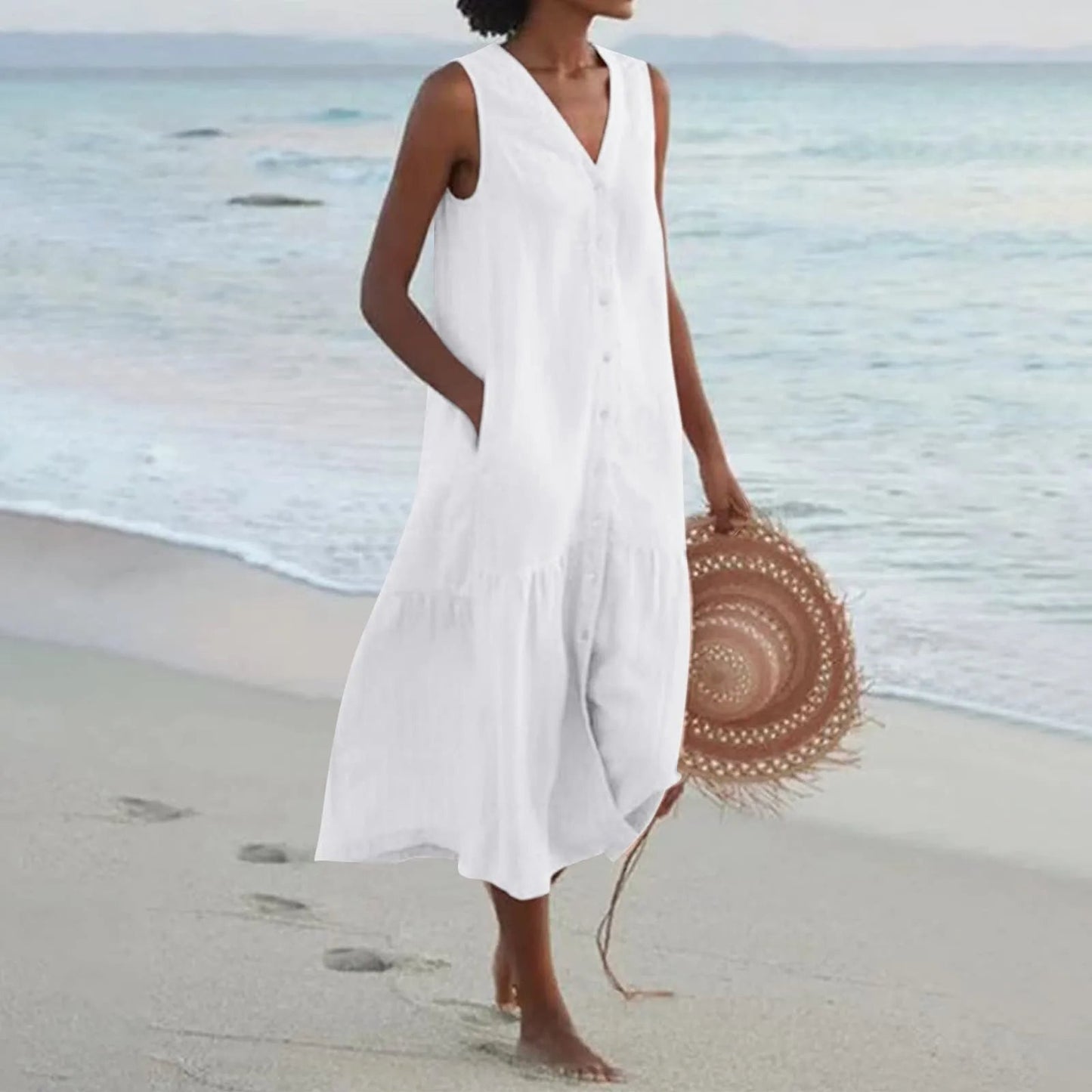 MW | elegantes Sommer-Midikleid für Frauen
