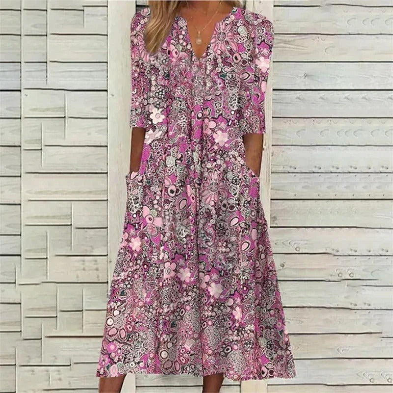 MW | Elegantes Sommerkleid mit Bauchbedeckung