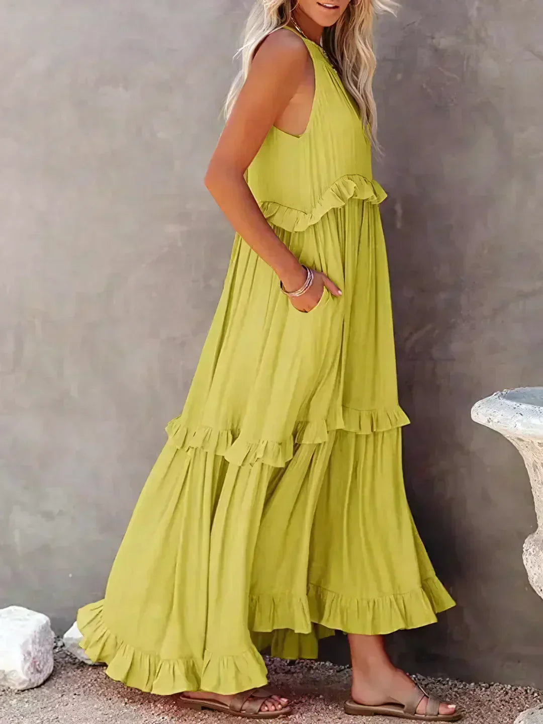 MW | Effortless Ruffle Maxikleid