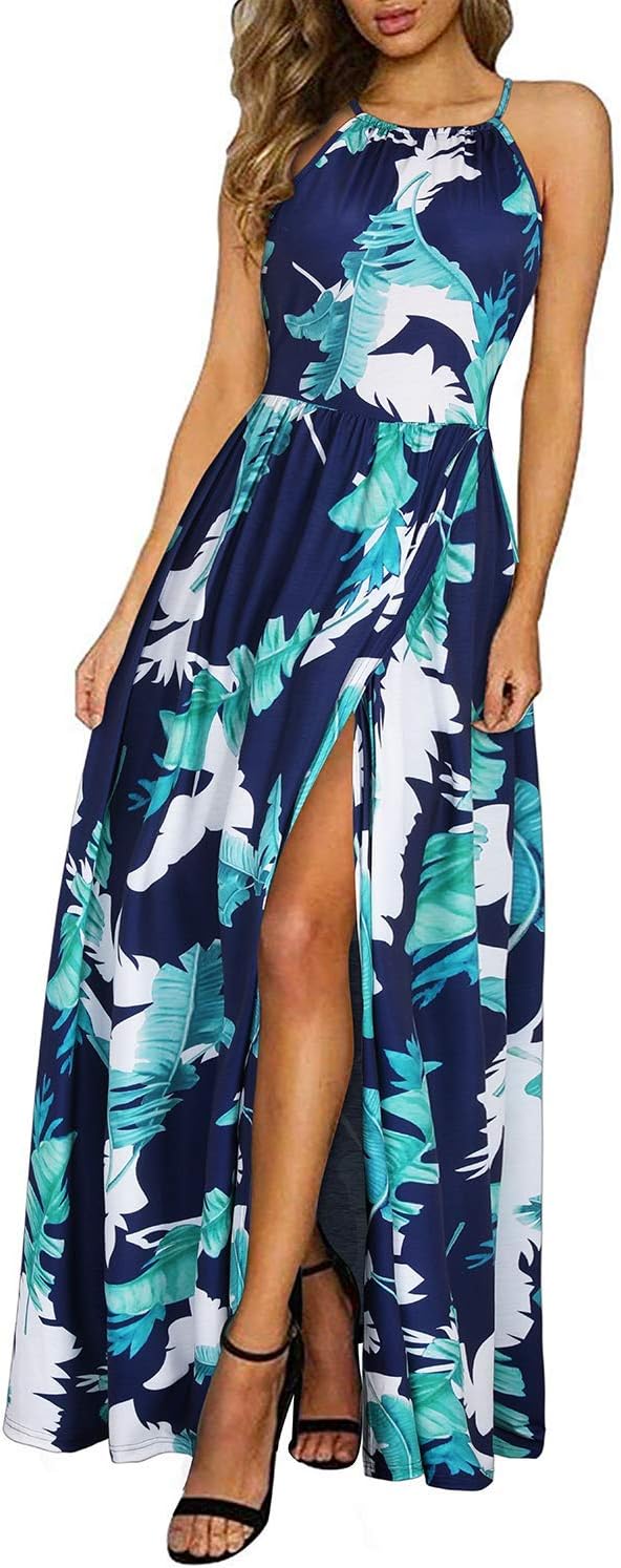 MW | Halter Maxikleid mit Schlitz