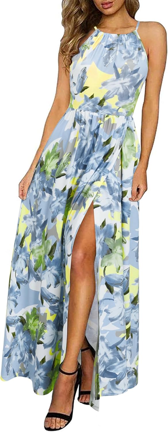 MW | Halter Maxikleid mit Schlitz