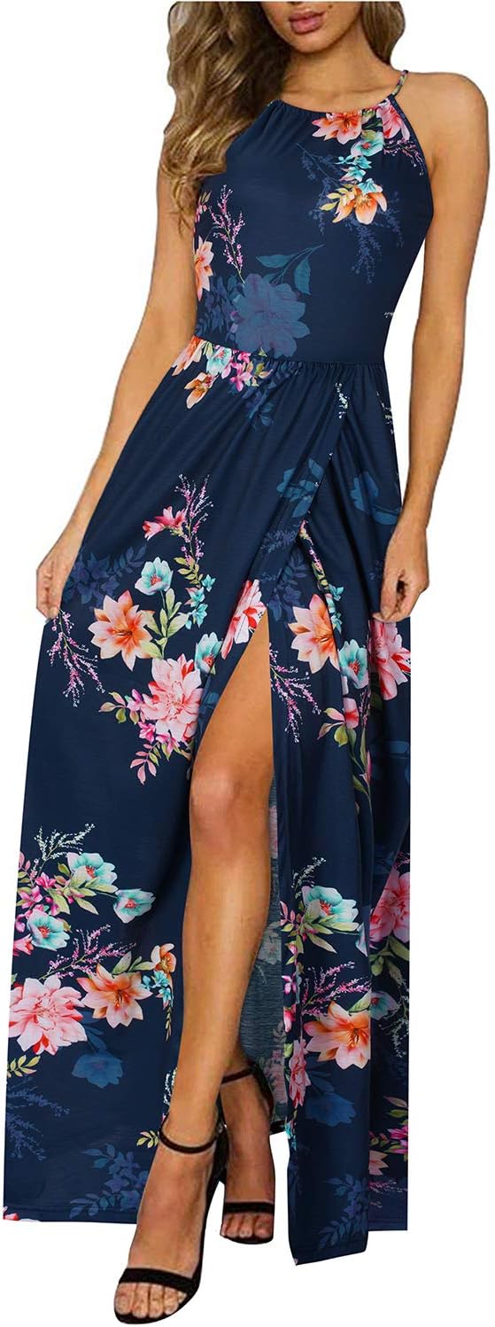 MW | Halter Maxikleid mit Schlitz