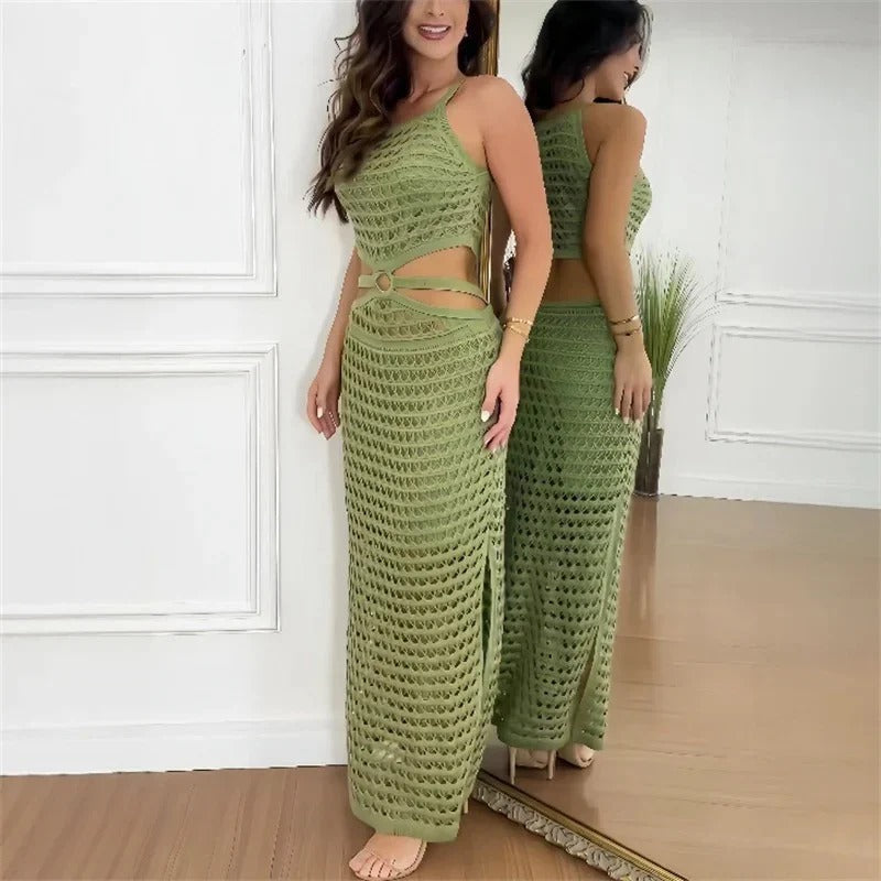 MW | elegantes Maxikleid mit Cut-Outs
