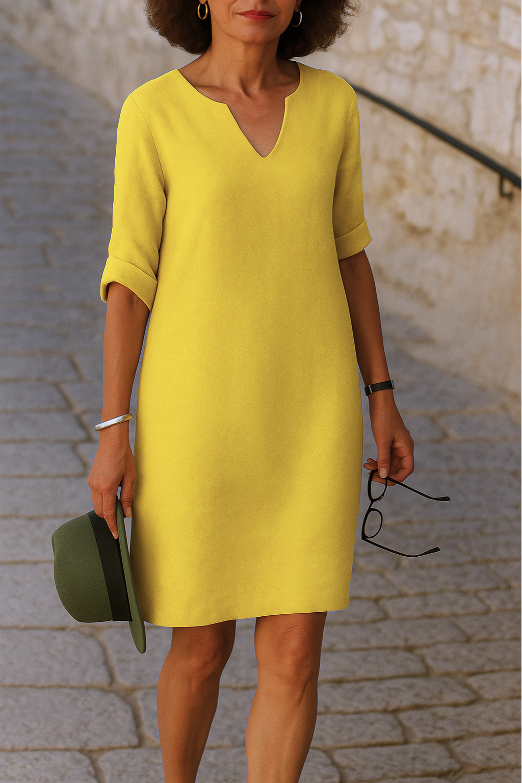 MW | Elegantes Kleid mit V-Ausschnitt