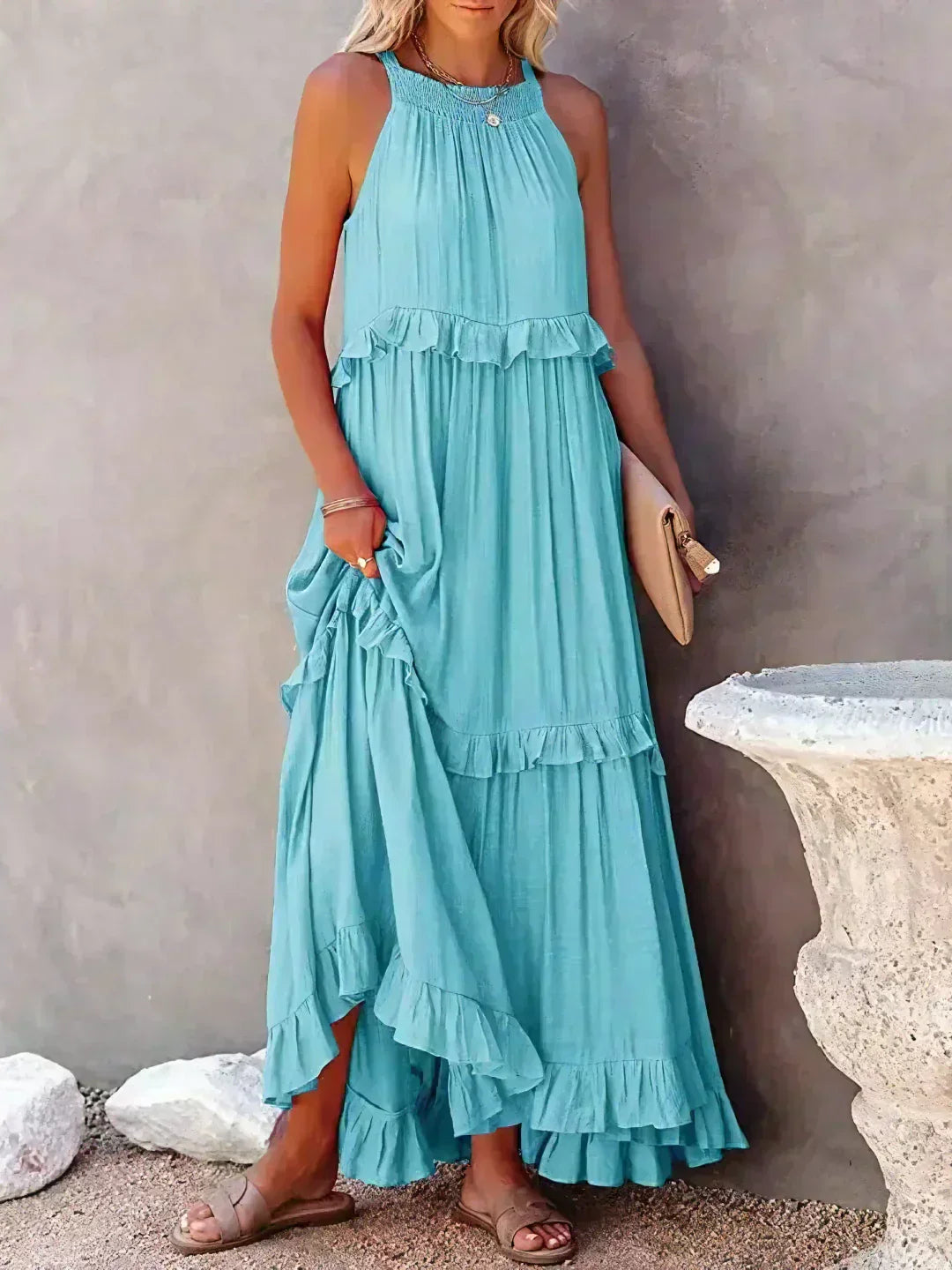 MW | Effortless Ruffle Maxikleid