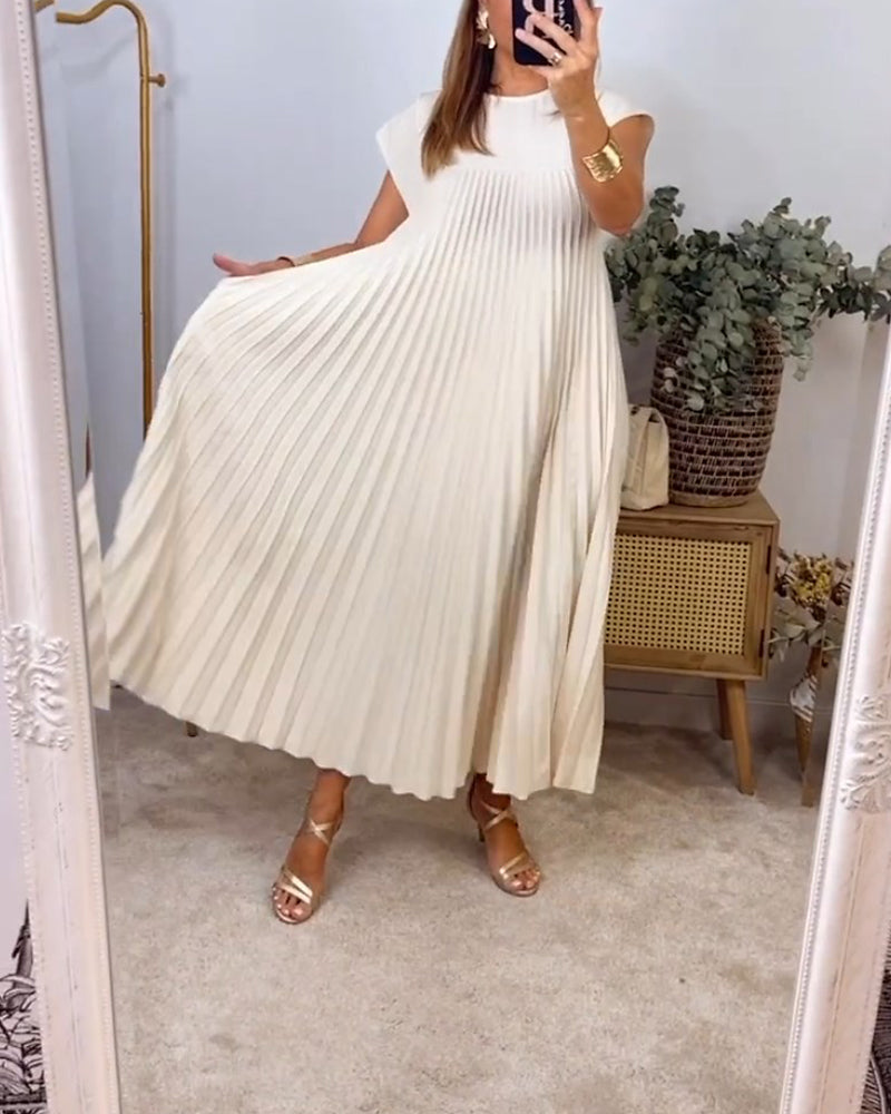 MW | Elegantes plissiertes Maxikleid