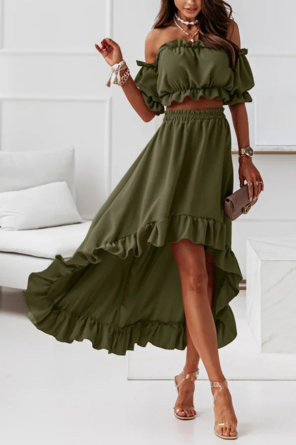 MW | Schulterfreies Midikleid Anzug