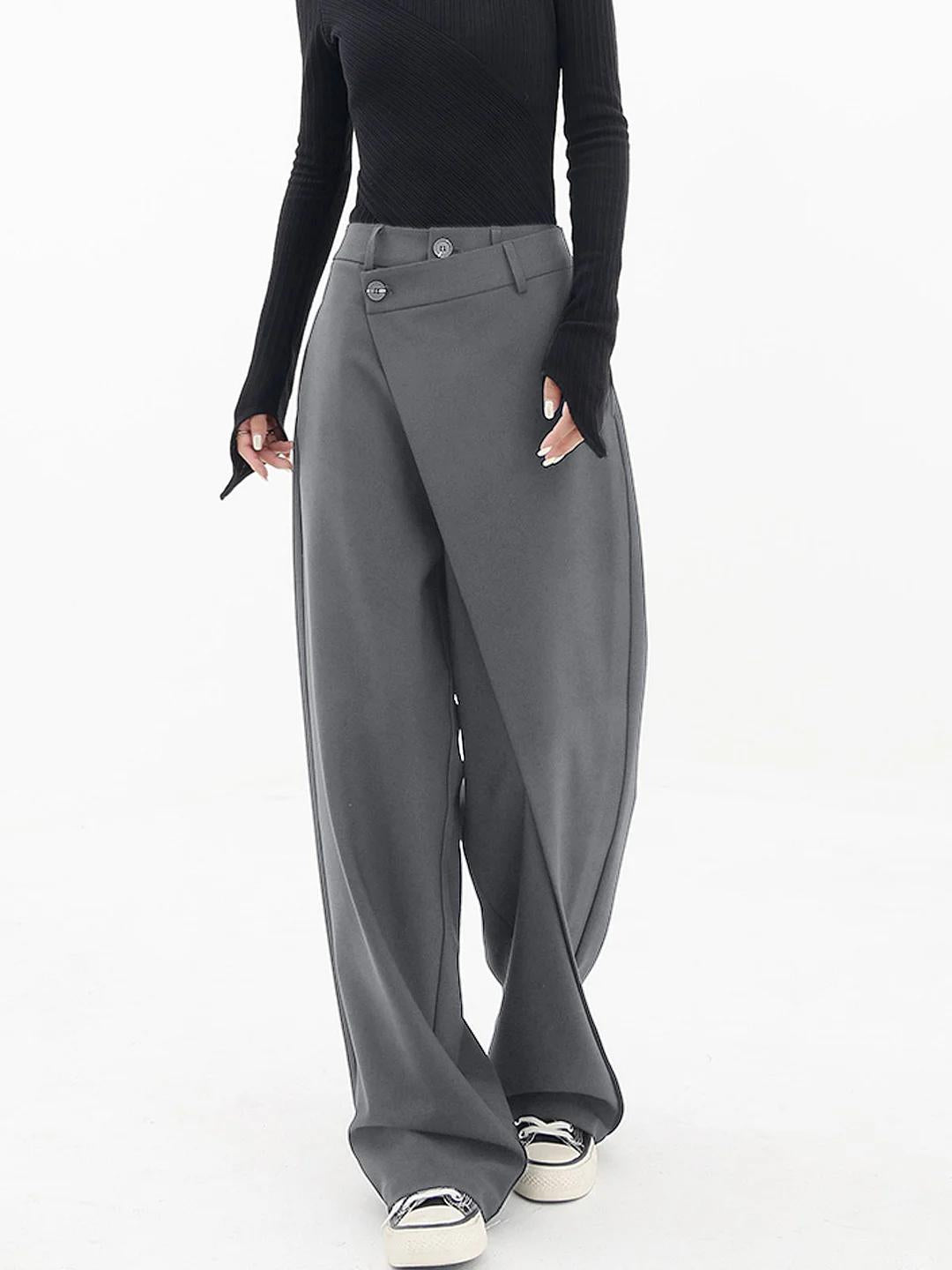 EM | Trendige asymmetrische Hose mit weitem Bein