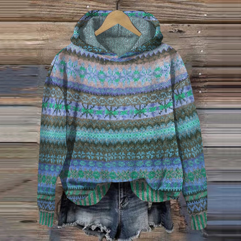 EM | Gemusterter Kapuzenpullover