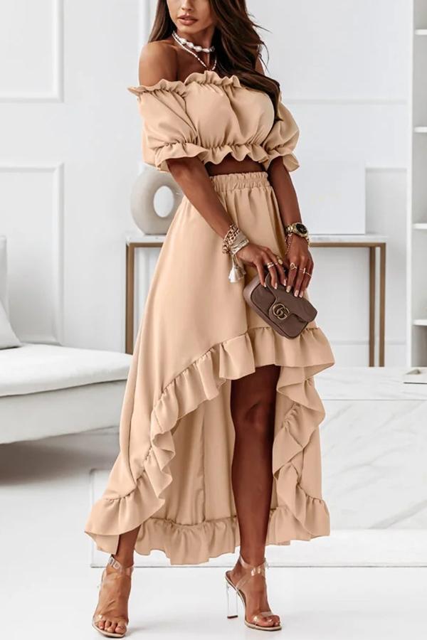 MW | Schulterfreies Midikleid Anzug