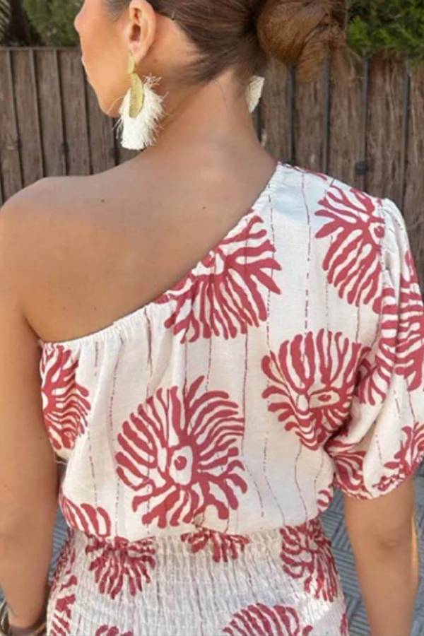 MW | Modernes bedrucktes Röhren-Minikleid
