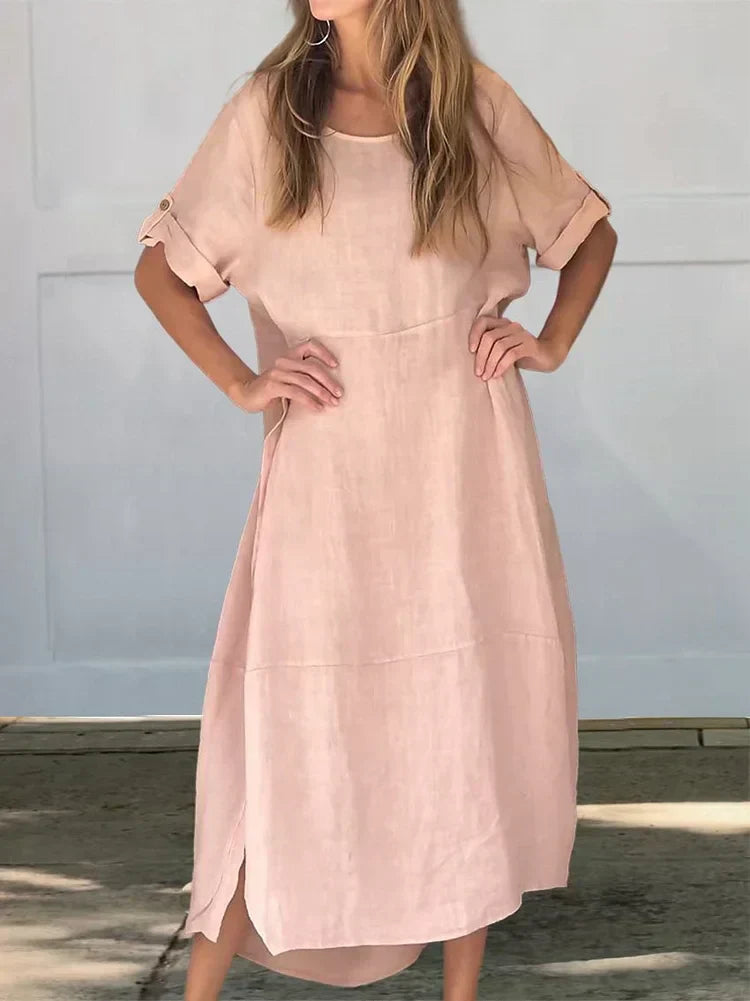 MW | Zeitloses, locker sitzendes Maxikleid