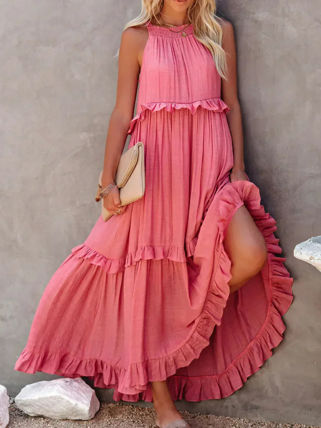 MW | Effortless Ruffle Maxikleid