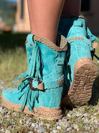 EM | Boho-Fransen-Westernstiefel