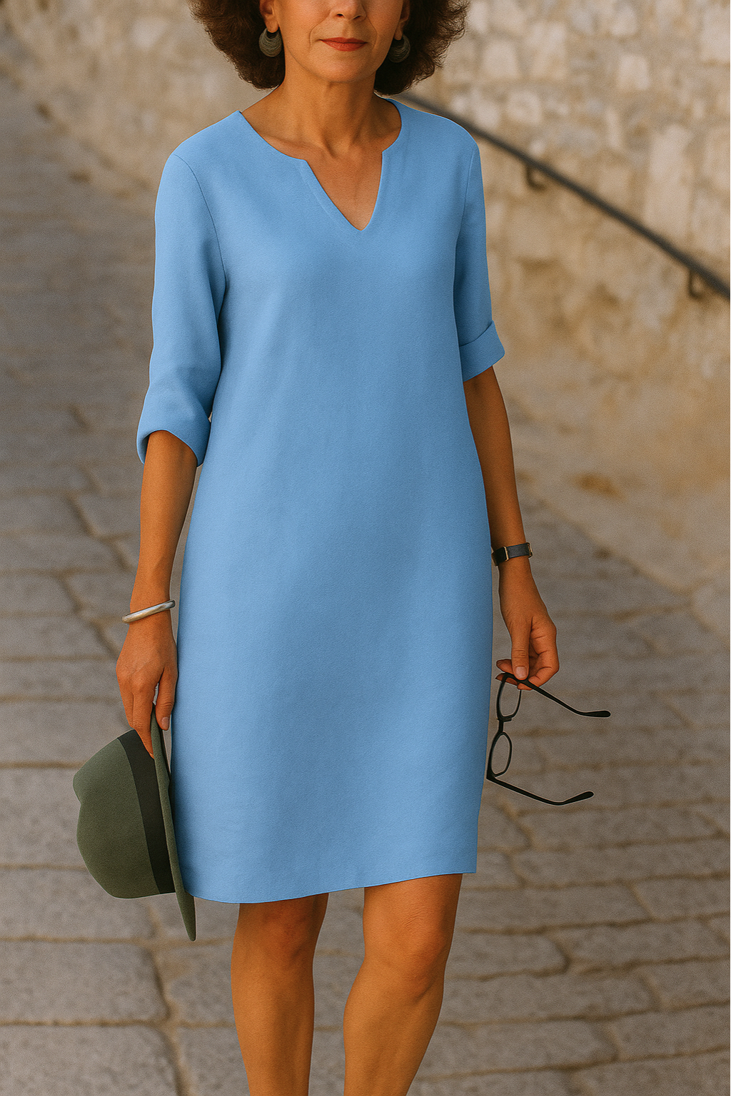 MW | Elegantes Kleid mit V-Ausschnitt