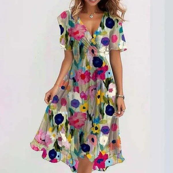 Asta - Elegantes Kleid mit kurzen Ärmeln