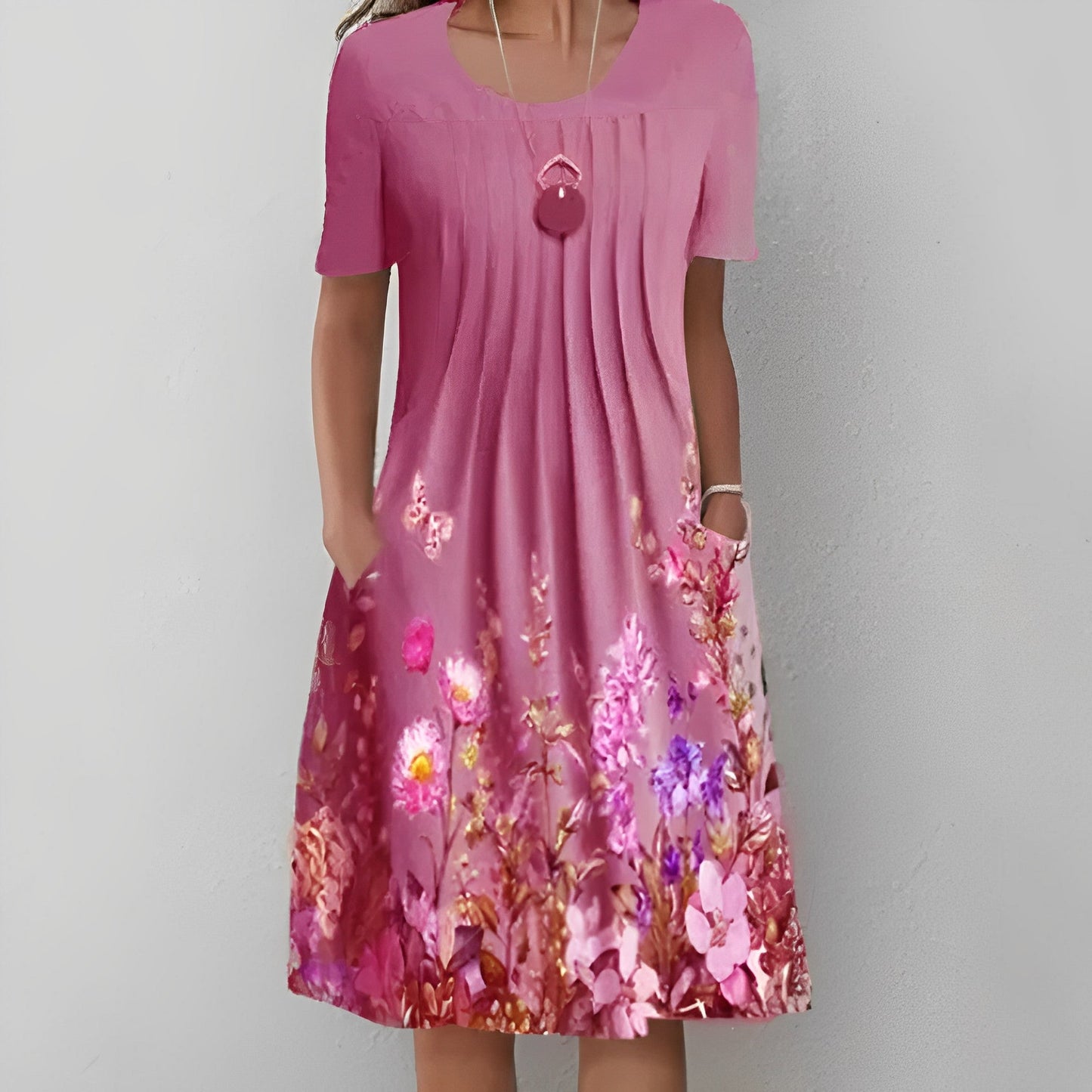 EM | Midikleid mit Blumendruck