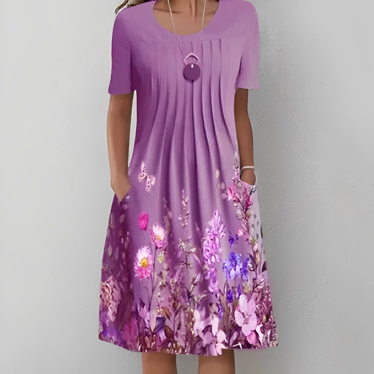 EM | Midikleid mit Blumendruck