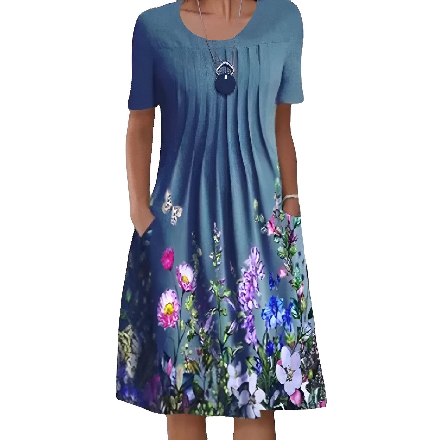 EM | Midikleid mit Blumendruck