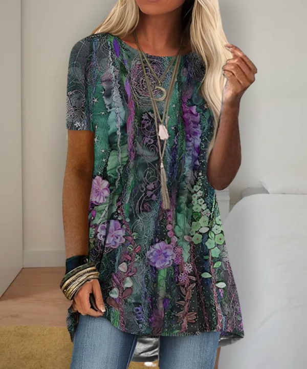 EM | Boho-inspiriertes bedrucktes Hemd