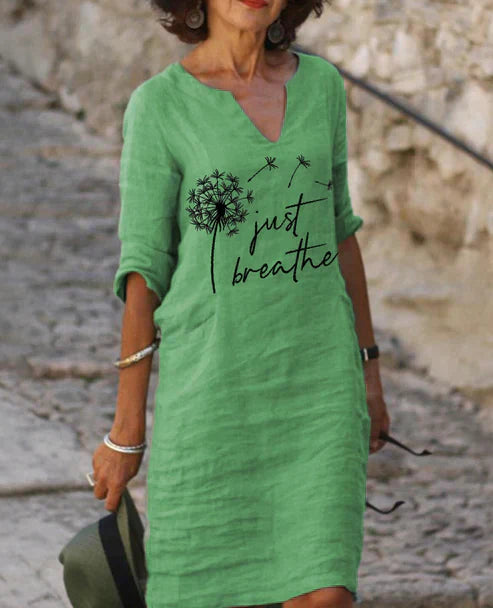 EM | Midikleid mit V-Ausschnitt