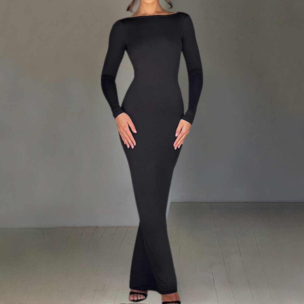 MW | Elegantes Maxi Sommerkleid mit offenem Rücken