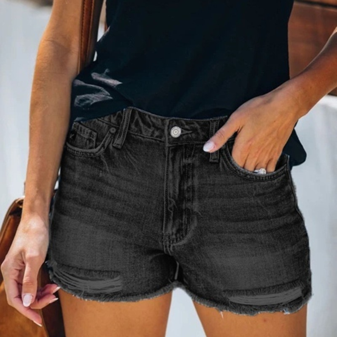 EM | Sommerliche Jeansshorts für Frauen mit verspielten Fransen