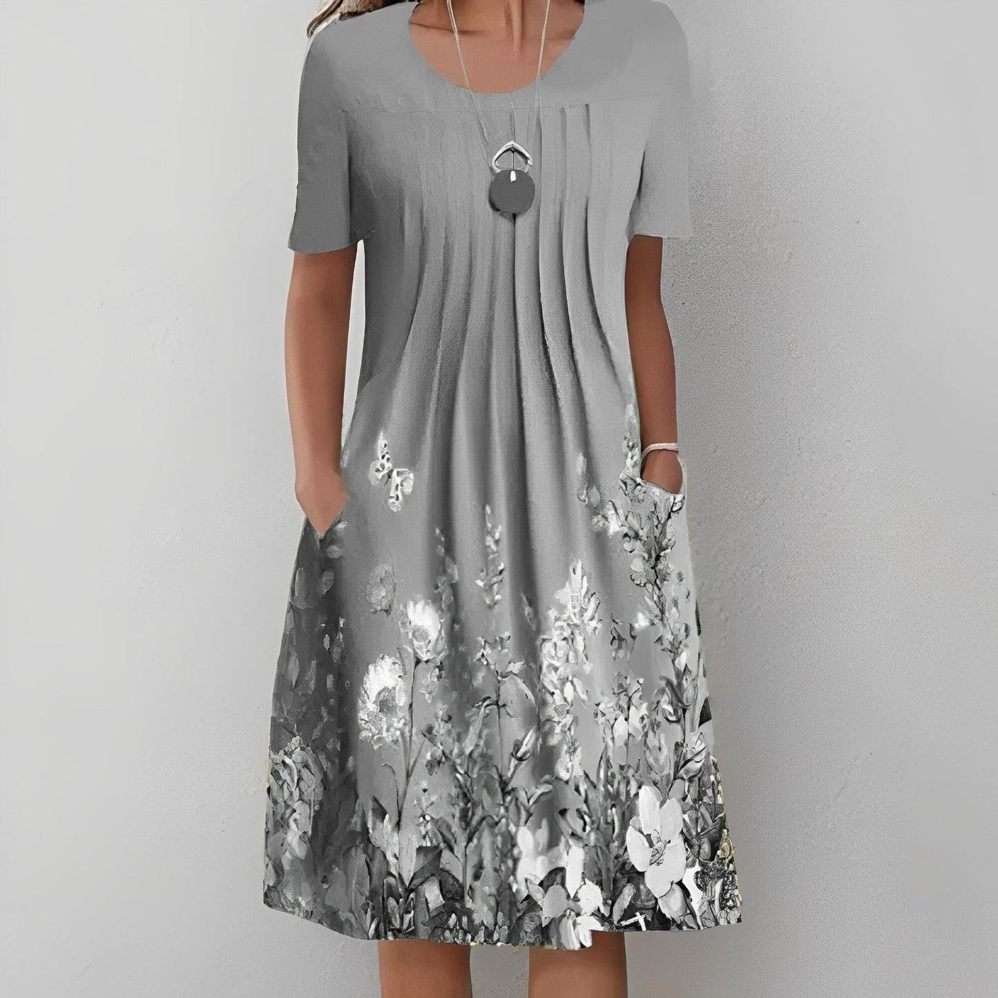 EM | Midikleid mit Blumendruck