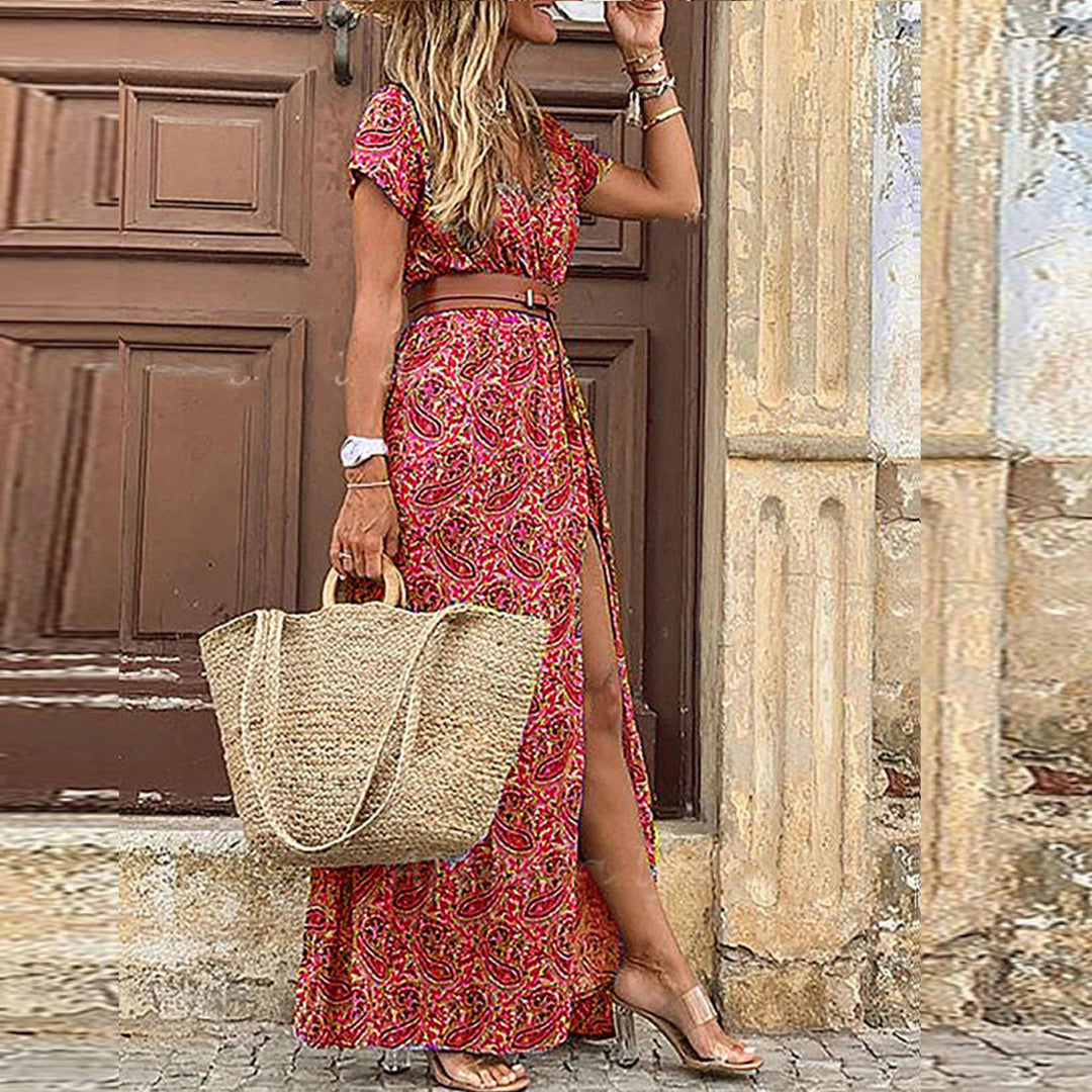 MW | Boho Maxikleid mit Gürtel