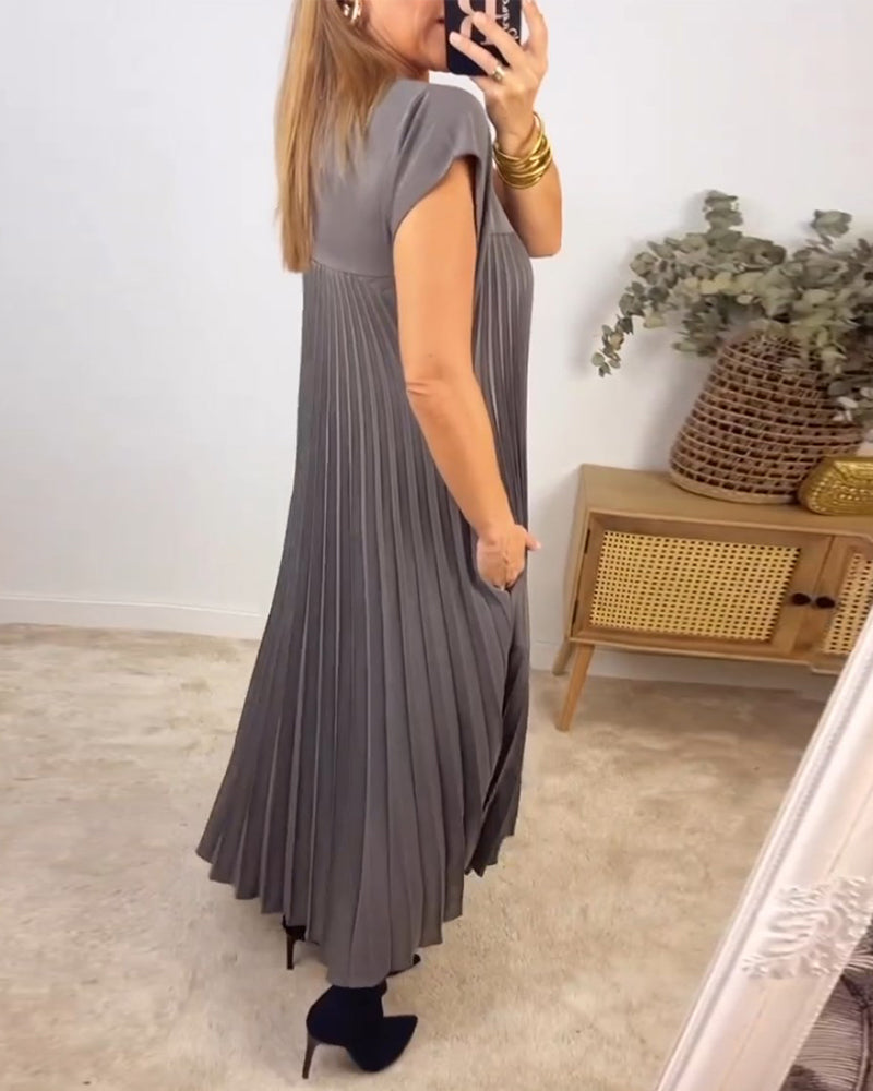 MW | Elegantes plissiertes Maxikleid