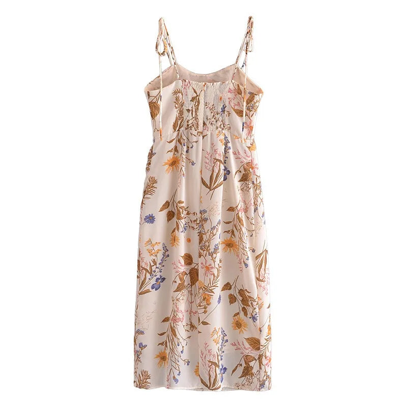 MW | Trägerkleid mit Blumendruck