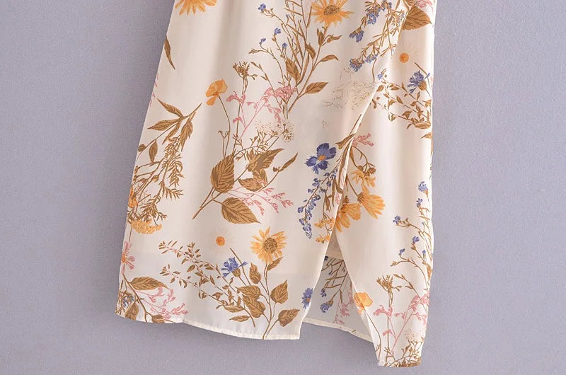 MW | Trägerkleid mit Blumendruck