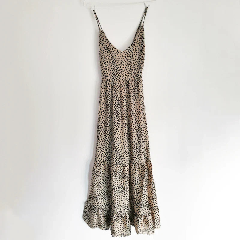 MW | Trendiges Maxikleid mit Leopardenmuster