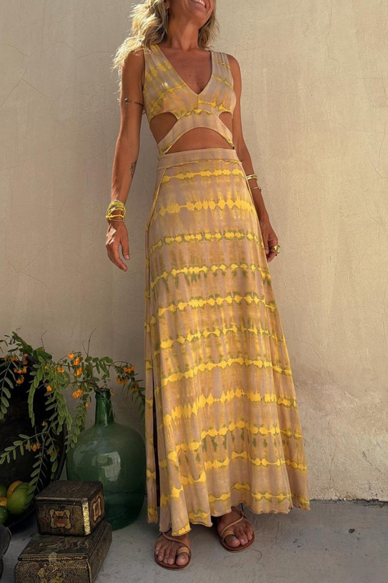 MW | Bohème Ausschnitt Maxikleid