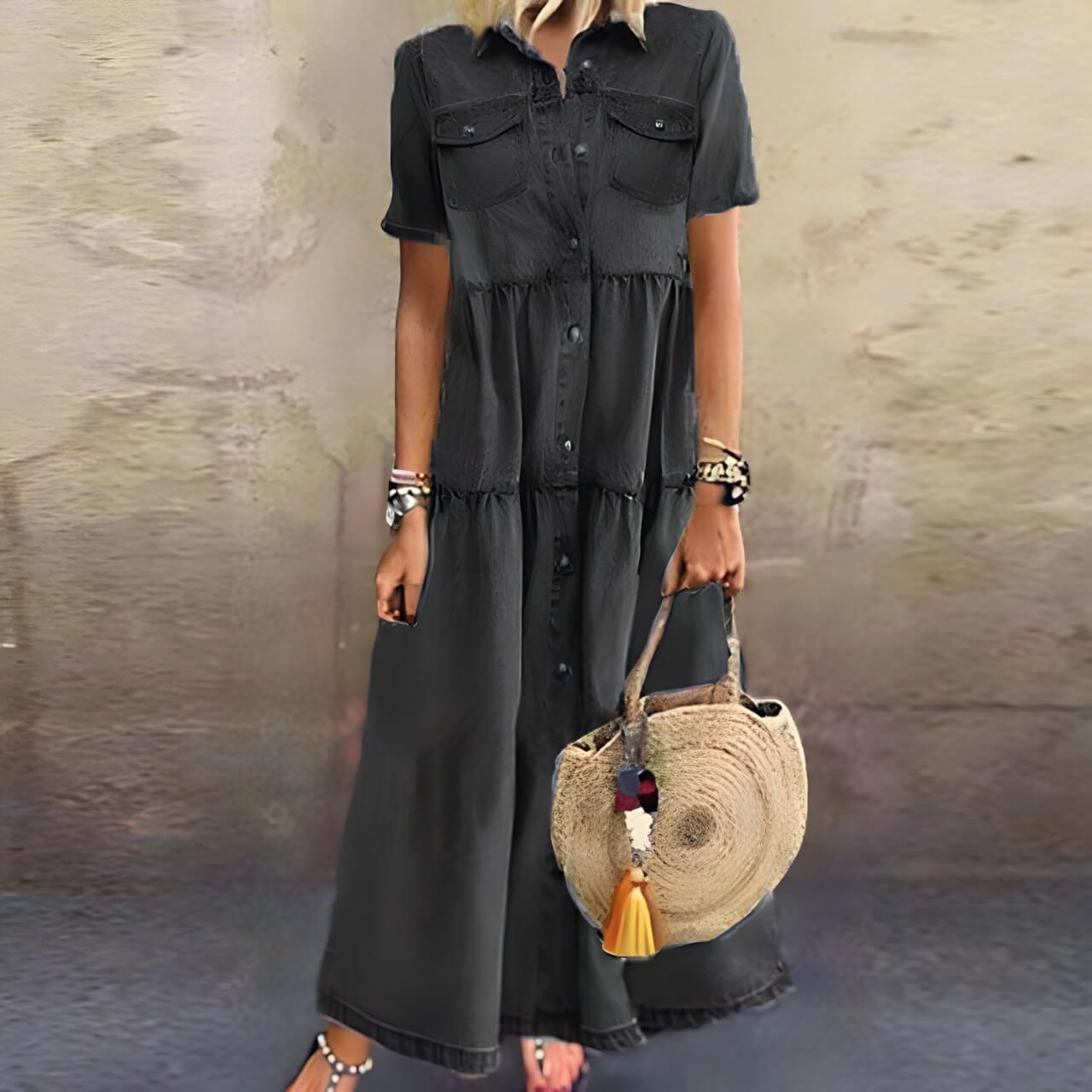 MW | Maxikleid mit Knopfleiste