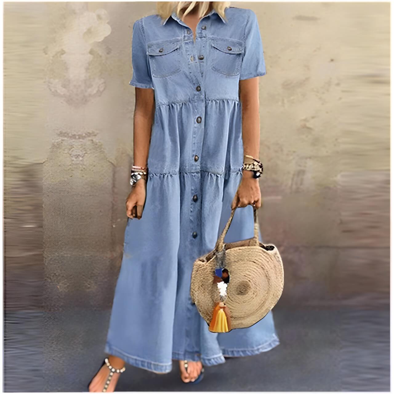 MW | Maxikleid mit Knopfleiste