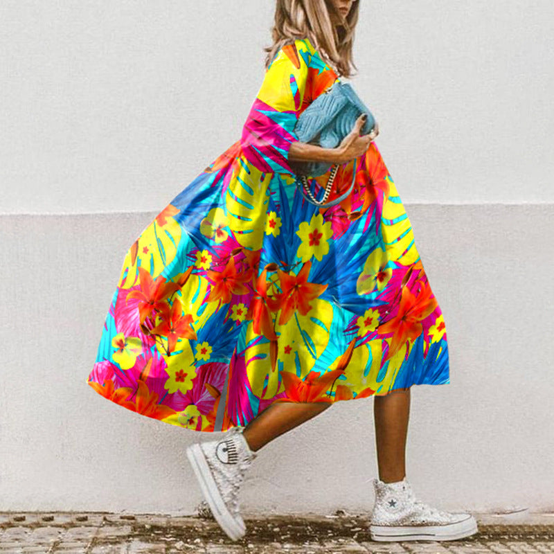 EM | Bedrucktes Midikleid in A-Linie