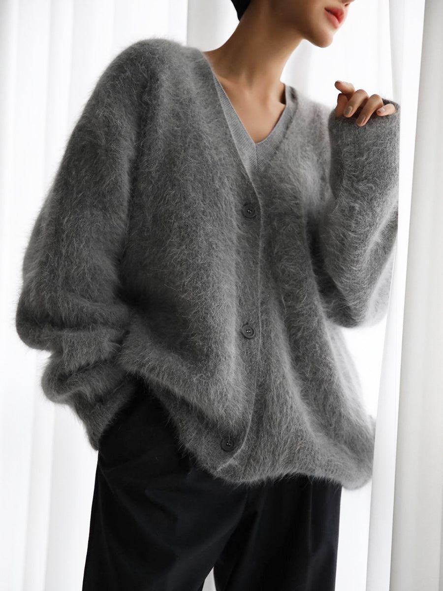 EM | Langärmelige Strickjacke mit hängenden Schultern