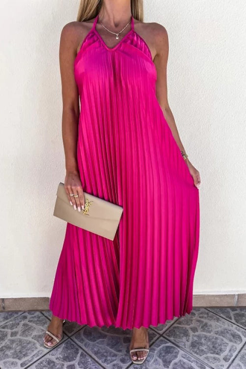 MW | Breeze Schlupf plissiertes Maxikleid