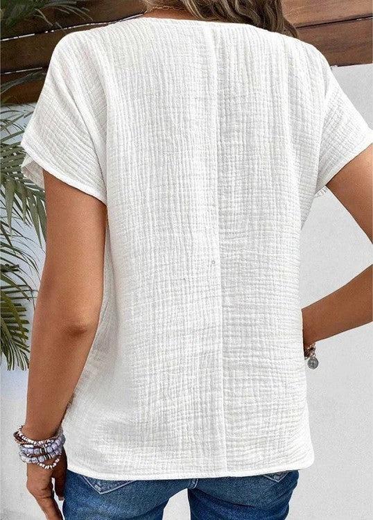 EM | Elegante & Stylische Button-Down Bluse mit Kragen