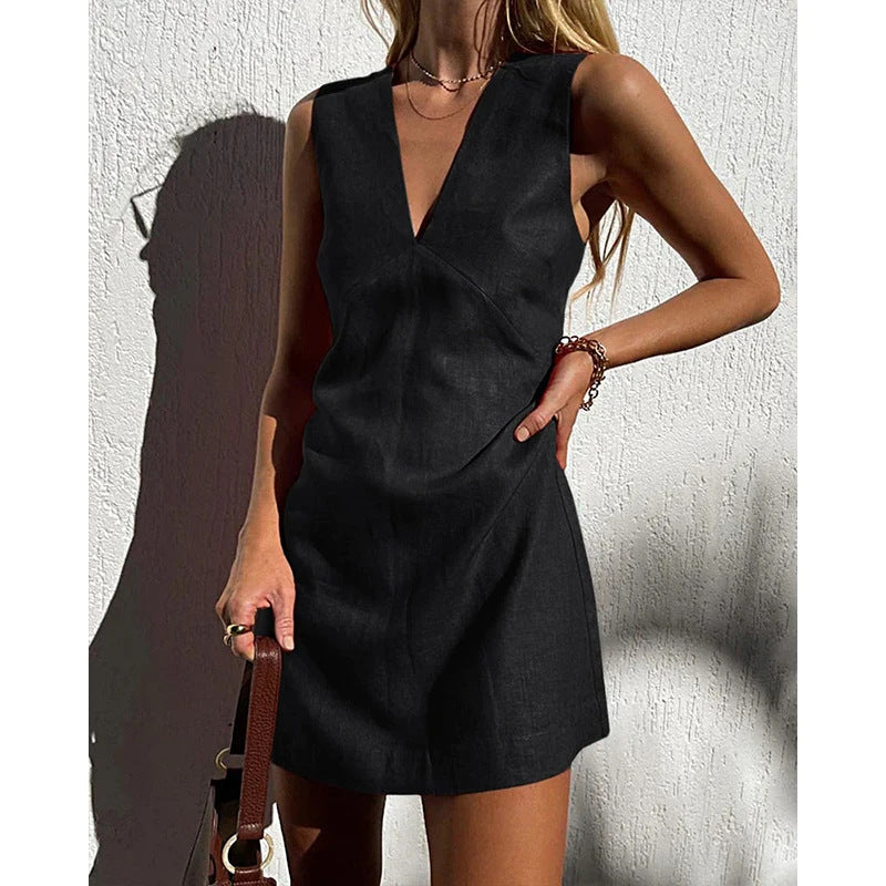 EM | Ärmelloses Leinenkleid