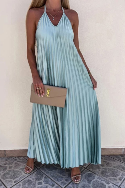 MW | Breeze Schlupf plissiertes Maxikleid