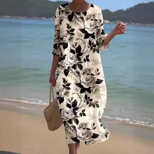 EM | Maxikleid mit Blumenmuster