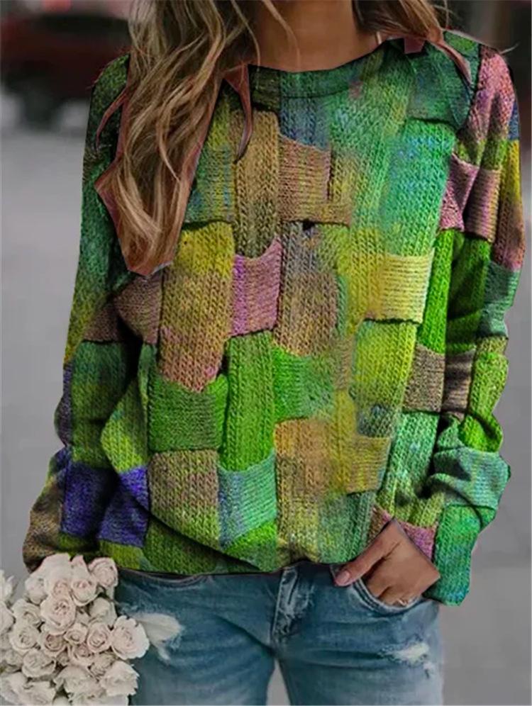 EM | Strukturierter Patchwork-Pullover