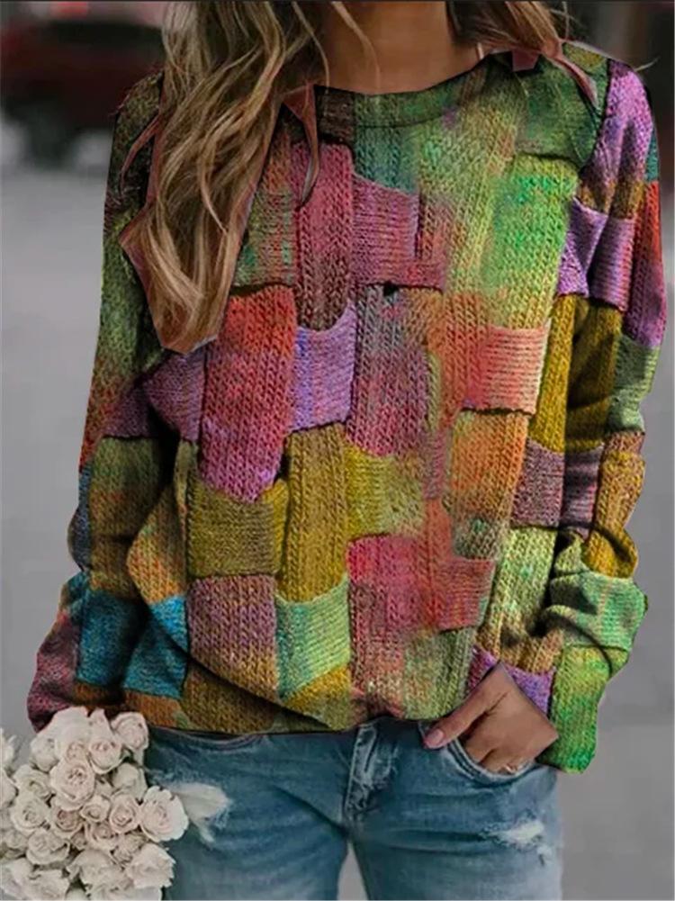 EM | Strukturierter Patchwork-Pullover