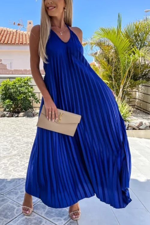 MW | Breeze Schlupf plissiertes Maxikleid